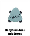 Fädelkörper babyblau-grau mit Sterne k