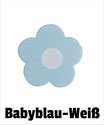 Mini-Blümchen babyblau-weiß