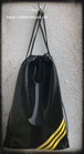 Rubberbag  black - yellow stripes