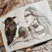 "Wildgirl raven" | Watercolor Artwork | DIN A3