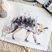 "deep in the woods - fox" | Watercolor Art | A4