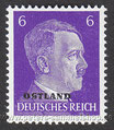 D-DB-OL-05 - Marken des Deutschen Reiches (Hitler) mit Aufdruck - 6 Pf