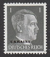 D-DB-UK-01 - Marken des Deutschen Reiches (Hitler) mit Aufdruck - 1 Pf