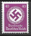 D-DR-D-176 - Für Behördedienststellen, Hakenkreuz im Eichenkranz - ohne WZ - 40