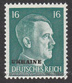 D-DB-UK-10 - Marken des Deutschen Reiches (Hitler) mit Aufdruck - 16 Pf