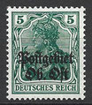 D-DB-POO-03 - Marken des Deutschen Reiches mit Aufdruck "Postgebiet Ob. Ost" 5 Pf