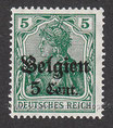 D-DB-BEL-12 - Marken des Deutschen Reiches mit Aufdruck "Cent" und "F" - 5 auf 5