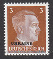 D-DB-UK-02 - Marken des Deutschen Reiches (Hitler) mit Aufdruck - 3 Pf