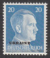 D-DB-UK-11 - Marken des Deutschen Reiches (Hitler) mit Aufdruck - 20 Pf