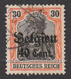 D-DB-BEL-19 - Marken des Deutschen Reiches mit Aufdruck "Cent" und "F" - 40 auf 30