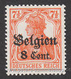 D-DB-BEL-13 - Marken des Deutschen Reiches mit Aufdruck "Cent" und "F" - 8 auf 7 1/2