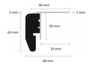 Trenovo Objektline Austrittstufe  Alu - Profil mit Dekor Kerneiche gealtert, 48 x 1150 mm