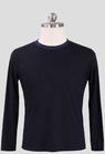T-SHIRT SCHWARZ MIT LANGEN ÄRMELN REGULÄRE PASSFORM | BLACK LONG-SLEEVE T-SHIRT REGULAR FIT