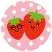 Magnet " Fruity – Erdbeeren"
