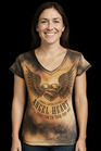 Damen V-Cut Slim Shirt RUSTY – „ANGEL HEART“