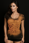 Damen T-Shirt Rusty – Back-Slit Style "LOS MUERTOS"
