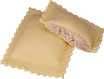 Raviolos de formatge de cabra i ceba confitada