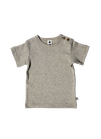 t-shirt gris chiné manches courtes, Leela Cotton
