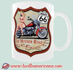 Mug Route 66 Motorcycle Pin Up