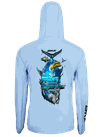 BKK - Hooded Long Sleeve Performance Shirt LIGHT BLUE BACK GT