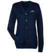 Women's Harriton® Cardigan Sweater (Navy)