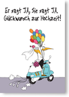 Er sagt JA, Sie sagt JA. Glückwunsch zur Hochzeit!