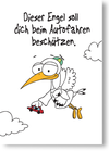 Dieser Engel soll dich beim Autofahren beschützen.