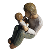 Father Son Figurine Dad with Beard and Infant Son Child Boxed Fathers Day Gift