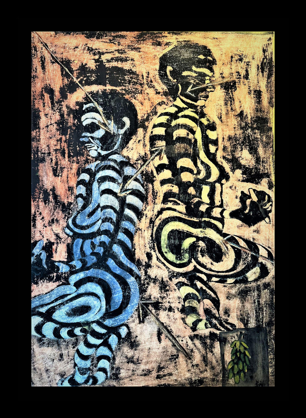 BANANARAMA - Size: 36x24 ins. - Medium: India ink, water colour on paper.