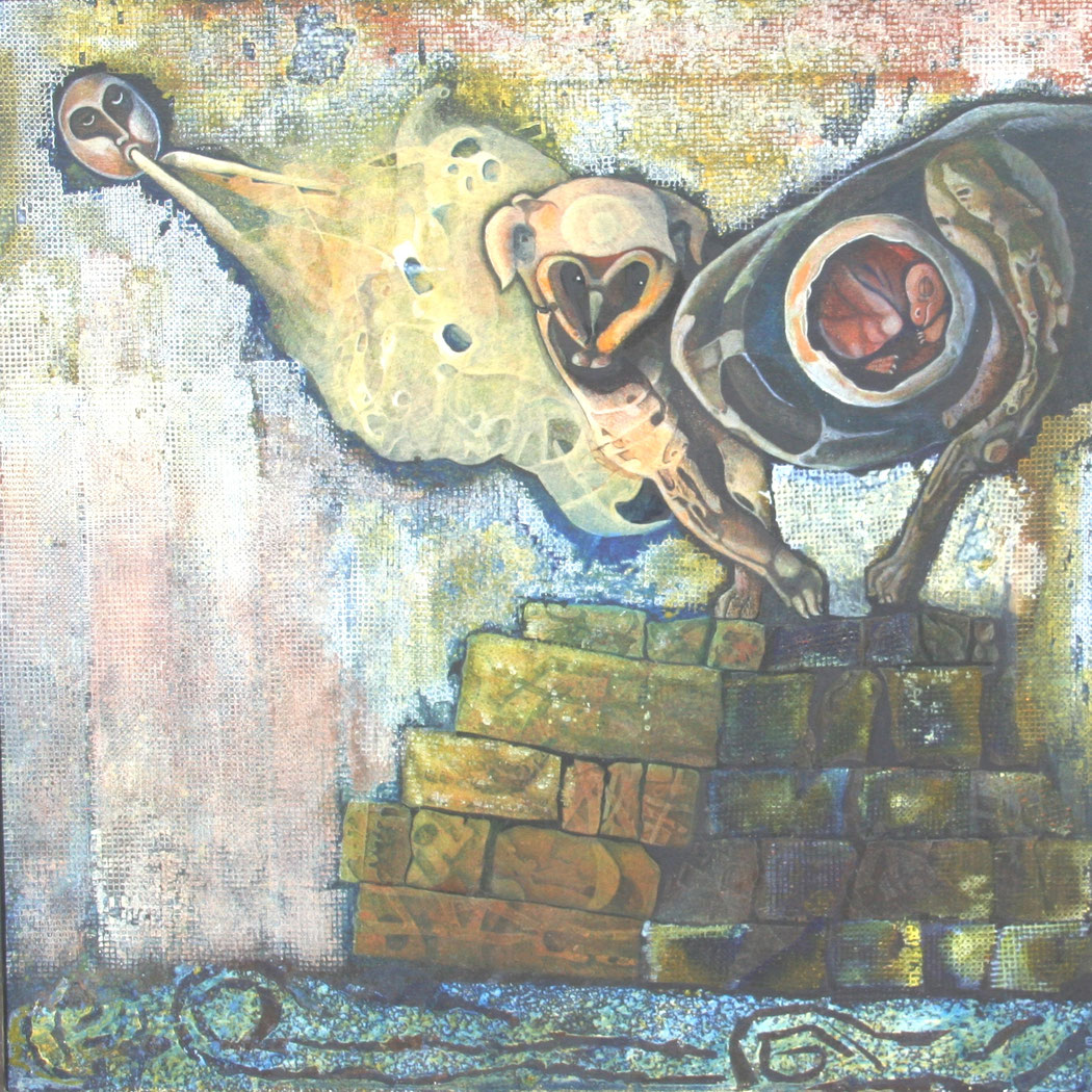 MAMA - Size: 30x24 ins. - Medium: egg tempera on board.   -   # egg tempera