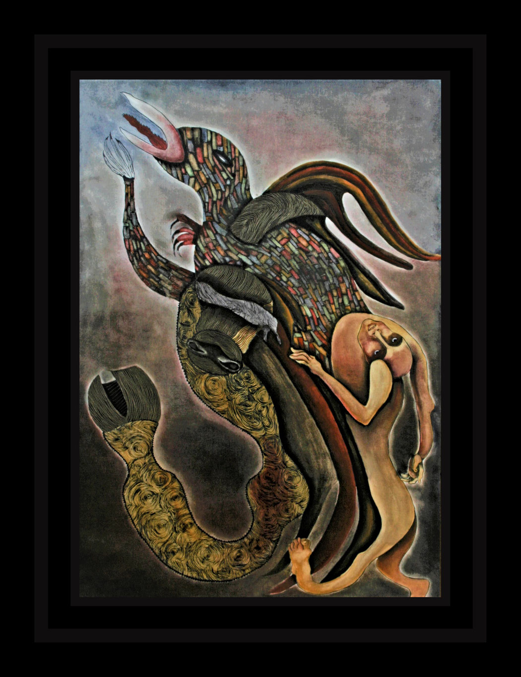 PREMININARY PAINTING FOR "TRAVELS ON A BRAHMANI BULL" - Size: 30x22 ins. - Medium: water colour on paper.