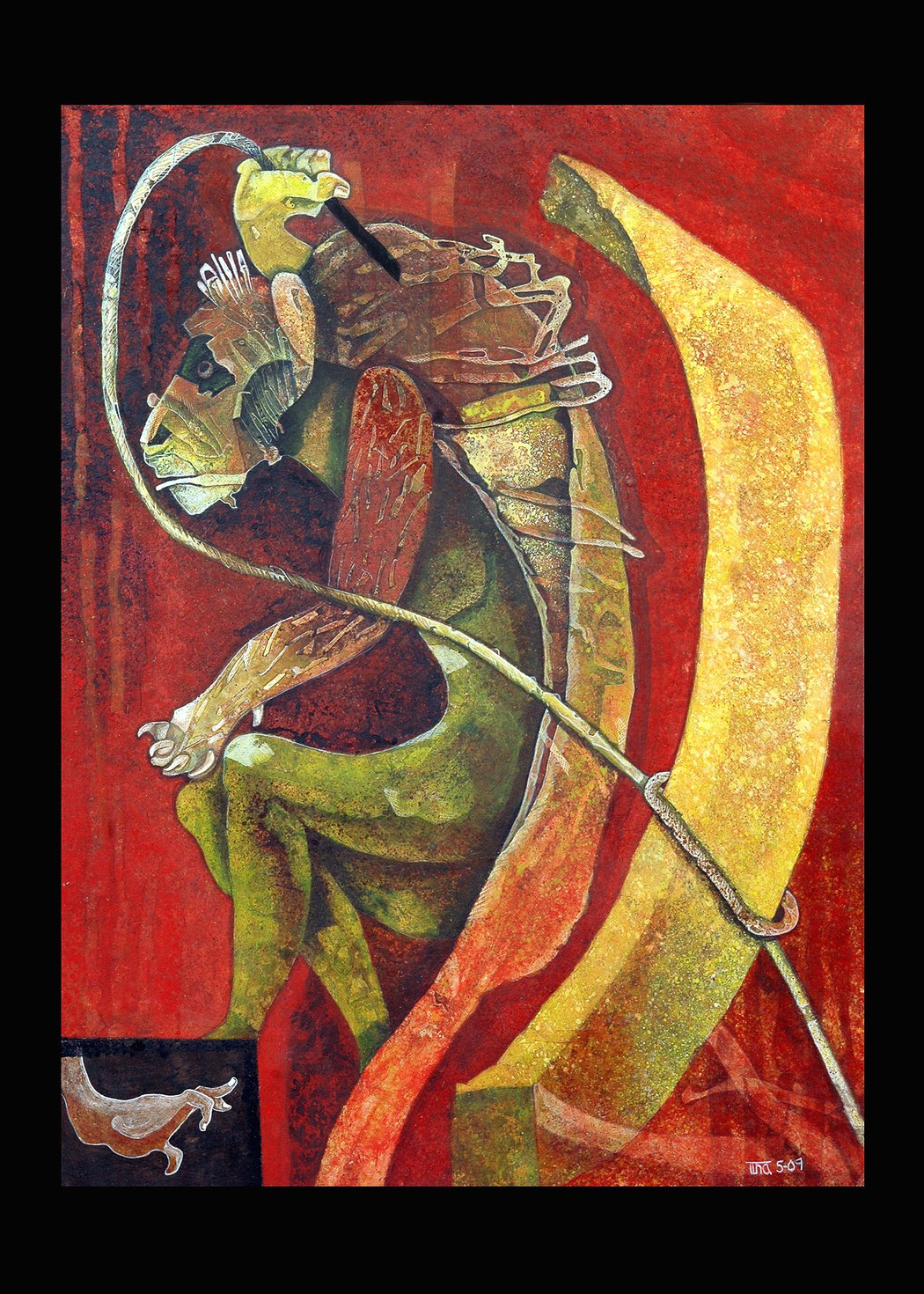 No Title - Size: 36x24 ins. Medium: egg tempera on board.   -    # egg tempera