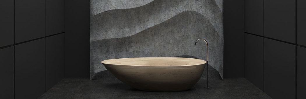Badsanierung, Badewanne im puristischen Design, Stilvolle Badezimmereinrichtung