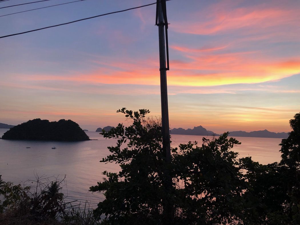 Coucher de Soleil à Corong Corong