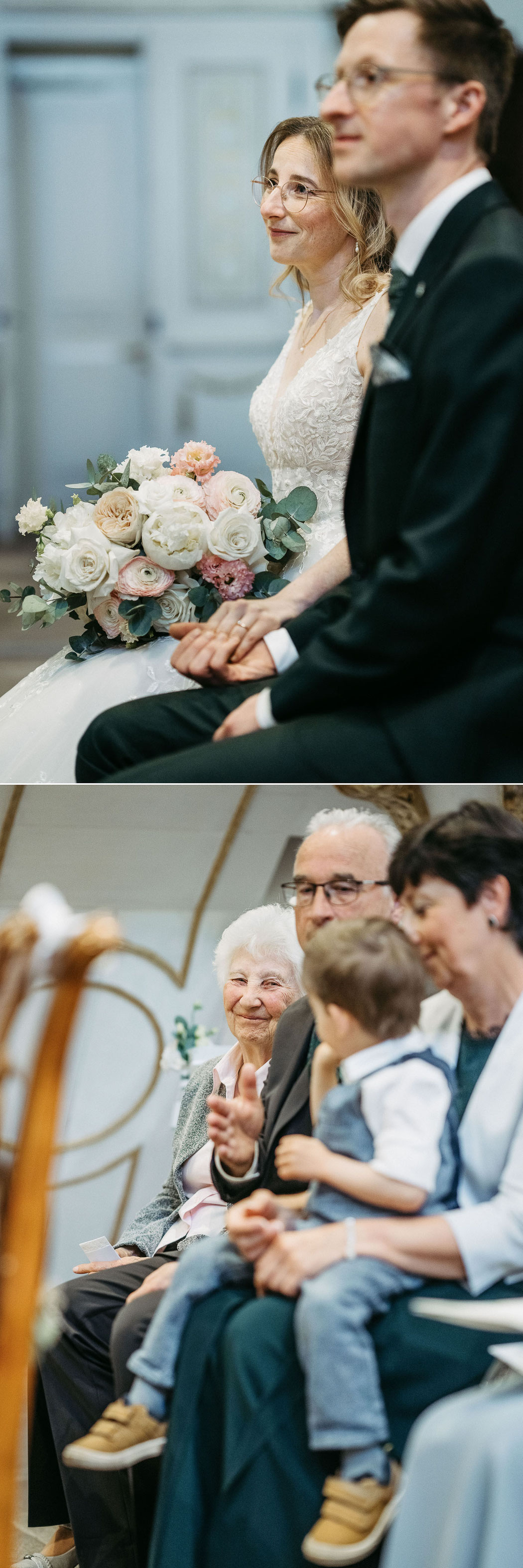 Hochzeitsfotograf Harz: Authentische Tränen der Rührung in der Klosterkirche.