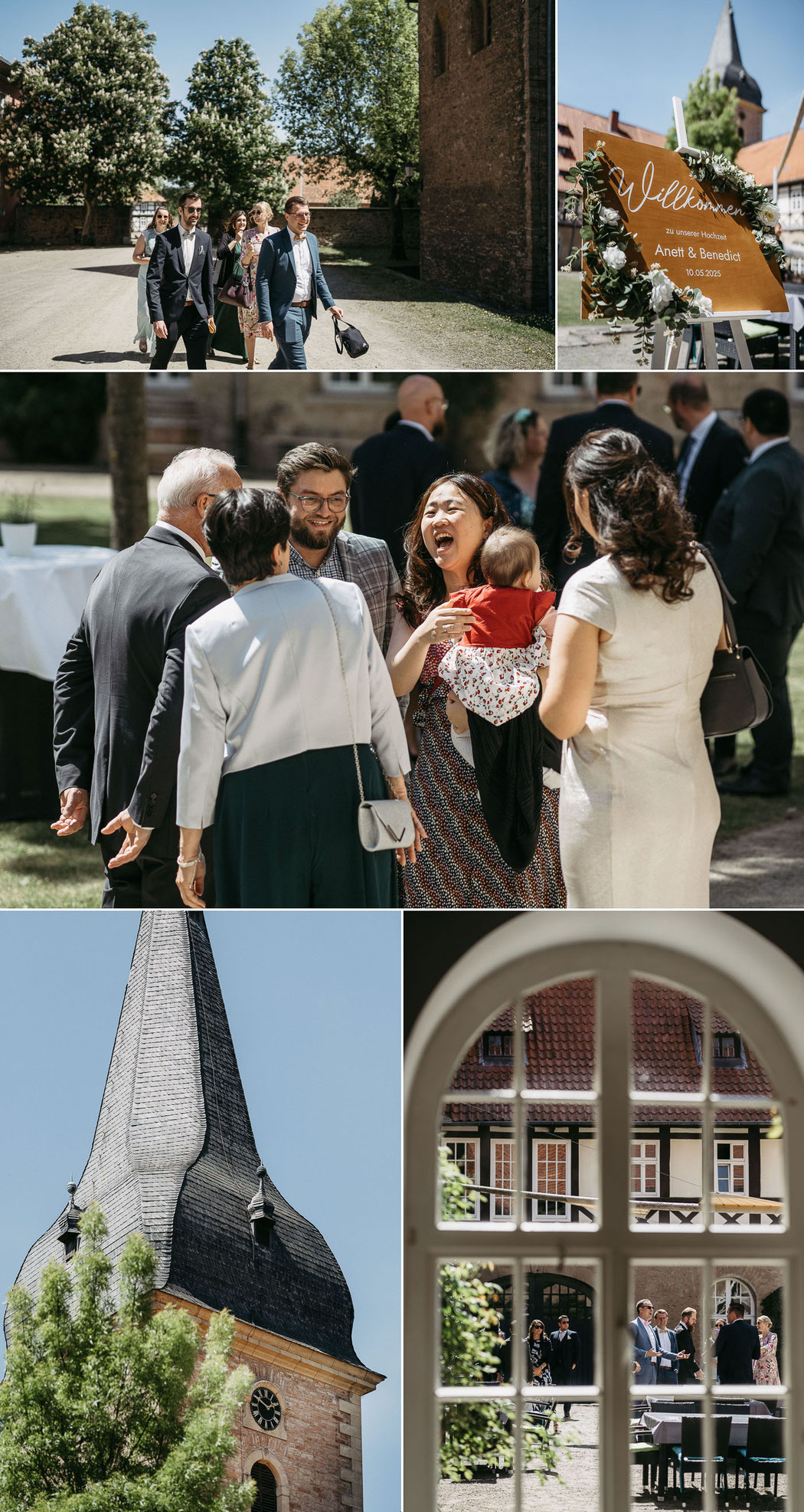 Momente vor der Trauung: Bräutigam Benedict wartet gespannt in der Klosterkirche.