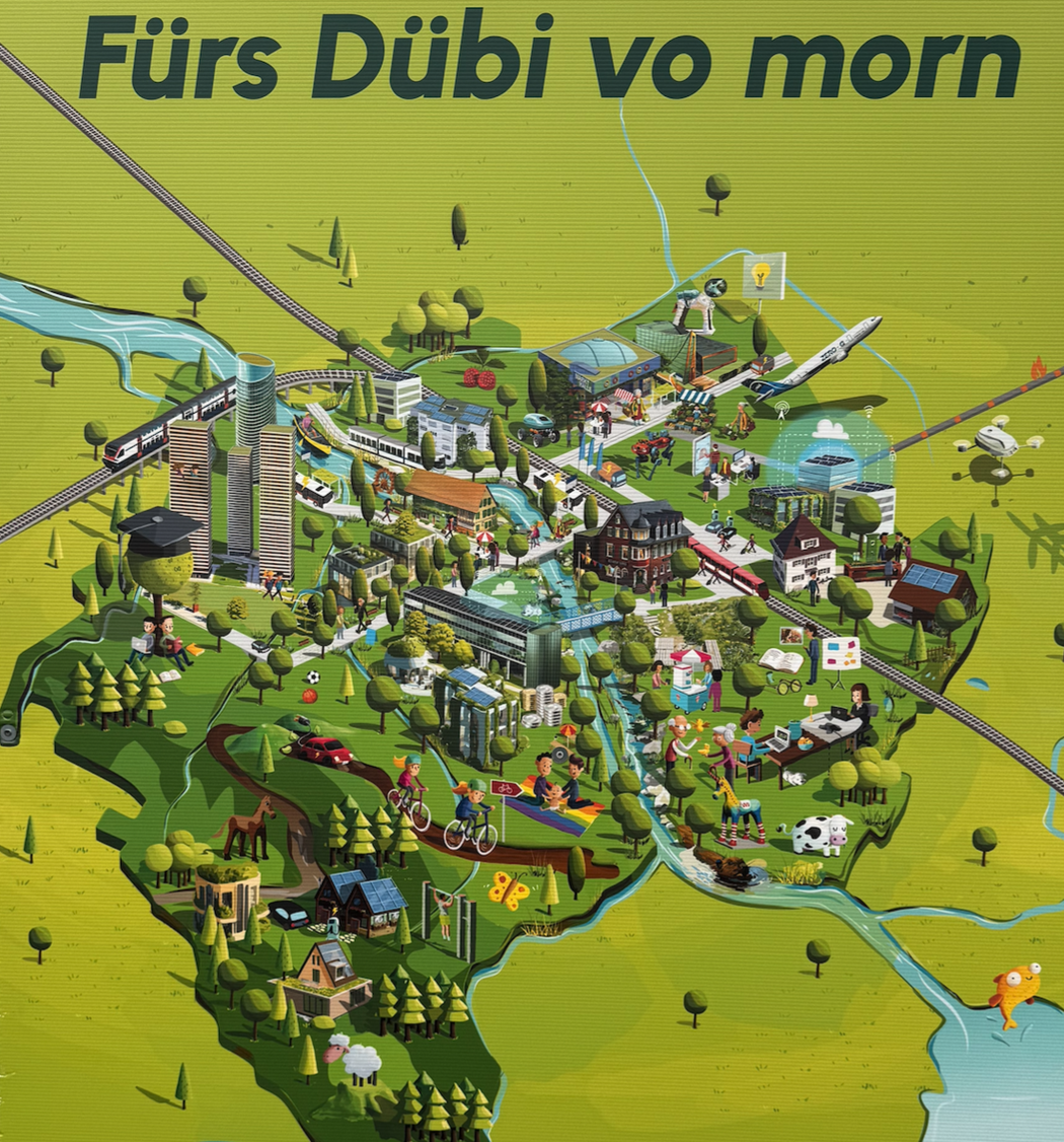Wahlen Frühjahr 2026, Wahlplakat GLP, Vision "Fürs Dübi vo morn"