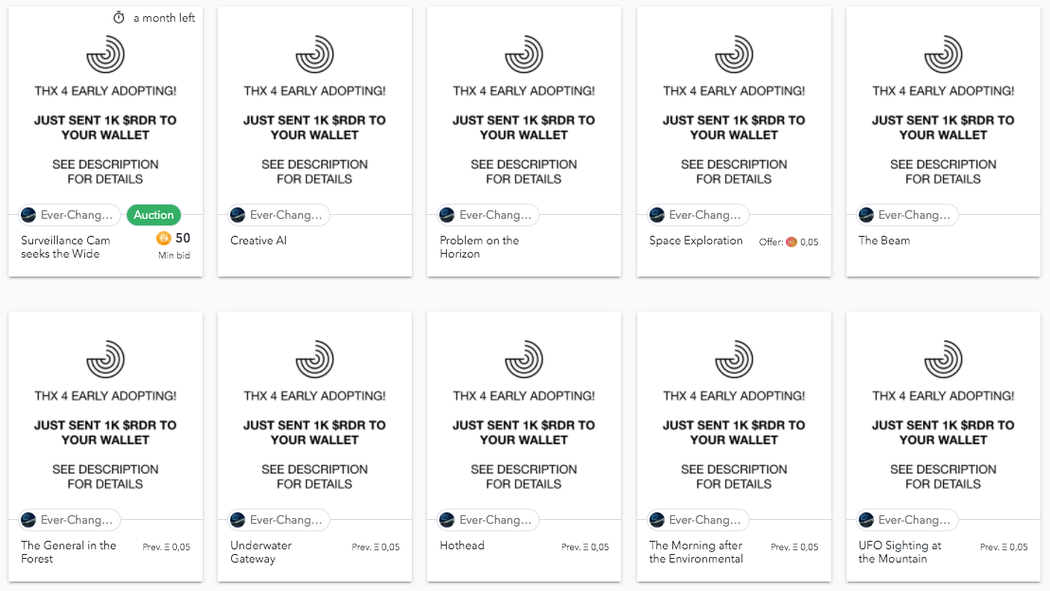 Version 1.1 of the ECCA-Tokens as of 2019-11-23: Letting the ECCA-Hodlers know they've received their $RDR.