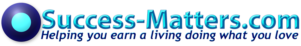 helping you earn a living doing what you love, success matters logo- supporting business owners building start up businesses and growing existing businesses