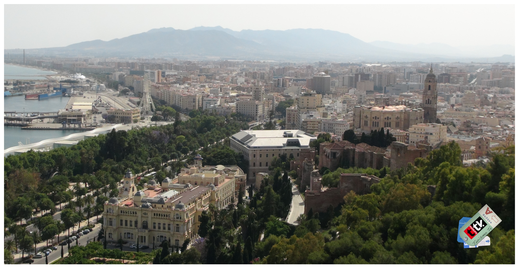 Vista aérea de la ciudad de Málaga