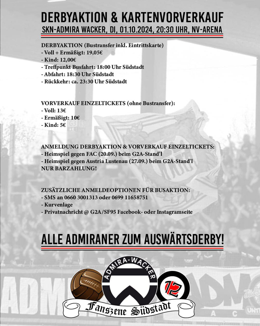 Informationen zum Nachtragsspiel in St. Pölten