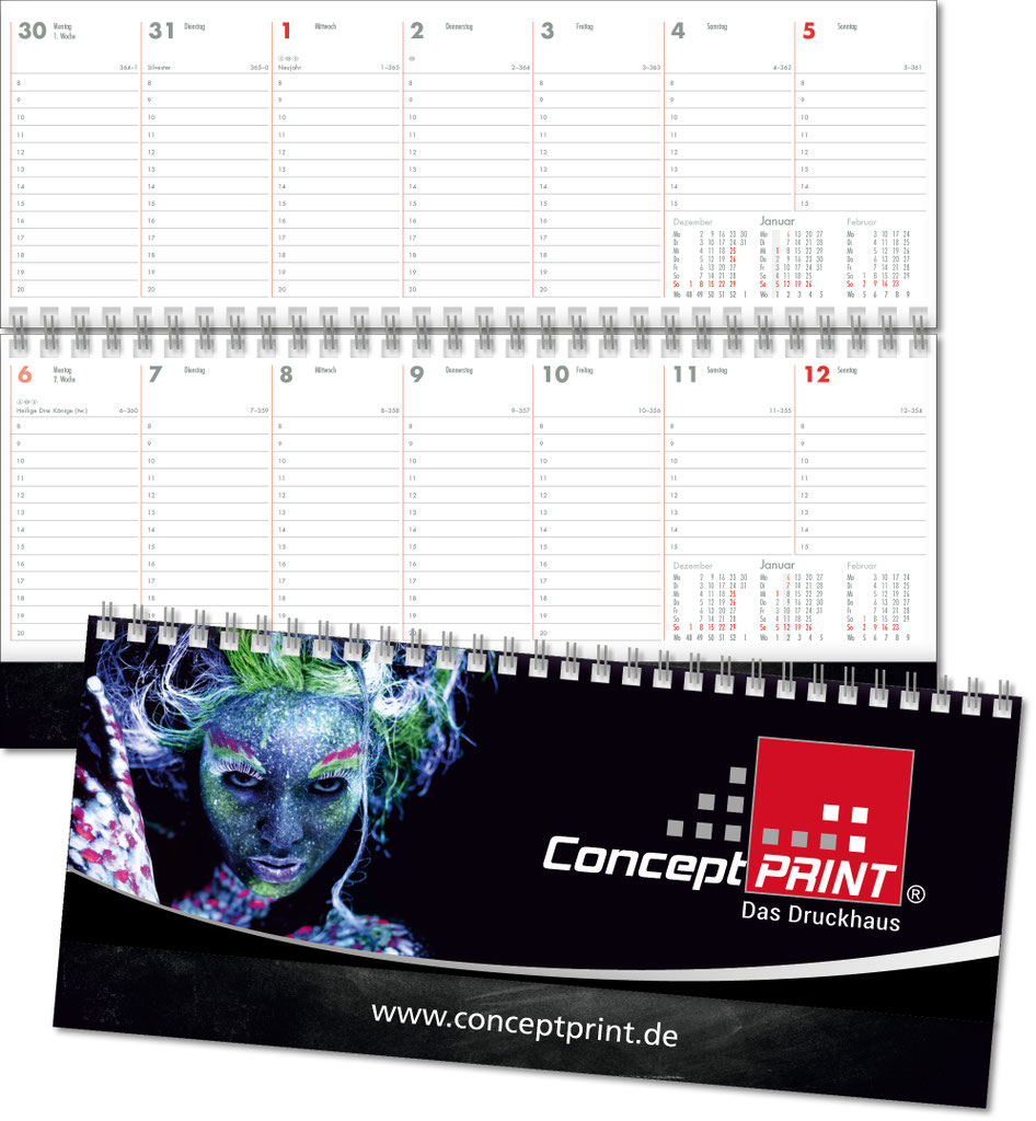 Schreibtisch-Querkalender - kalender-center.de