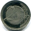 Münzen Müller - Fehlprägung BRD 2 Euro 2008 mit falschem Innenteil. Wertseite Nickel, Rückseite Messing.