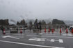 　雨に煙る橋杭岩