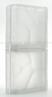 Seves Glassblock  Kurvenendstein Clear 1919/8 Double End Wave Sahara 2S Glasbaustein Glasstein Glass Blocks Wolke Satiniert Abschlussstein Glasbausteinwand Solaris