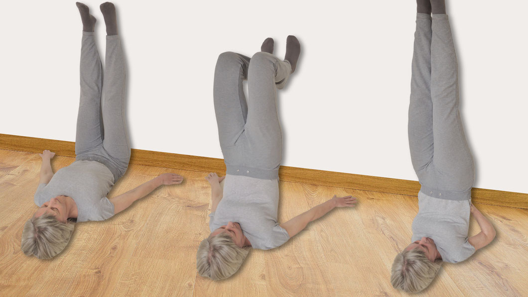 Viparita Karani à l'aide d'un mur - Mudrâ du Hatha Yoga