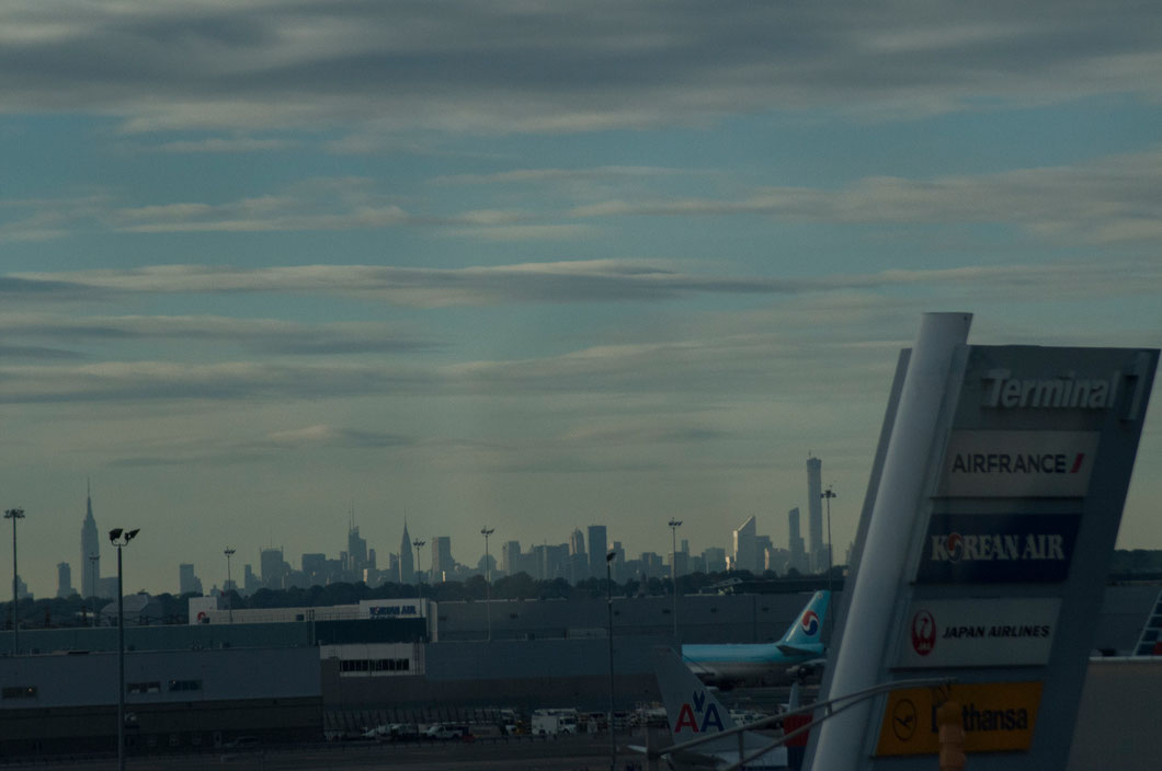 Aéroport de JFK Teminal 1, vue sur New York