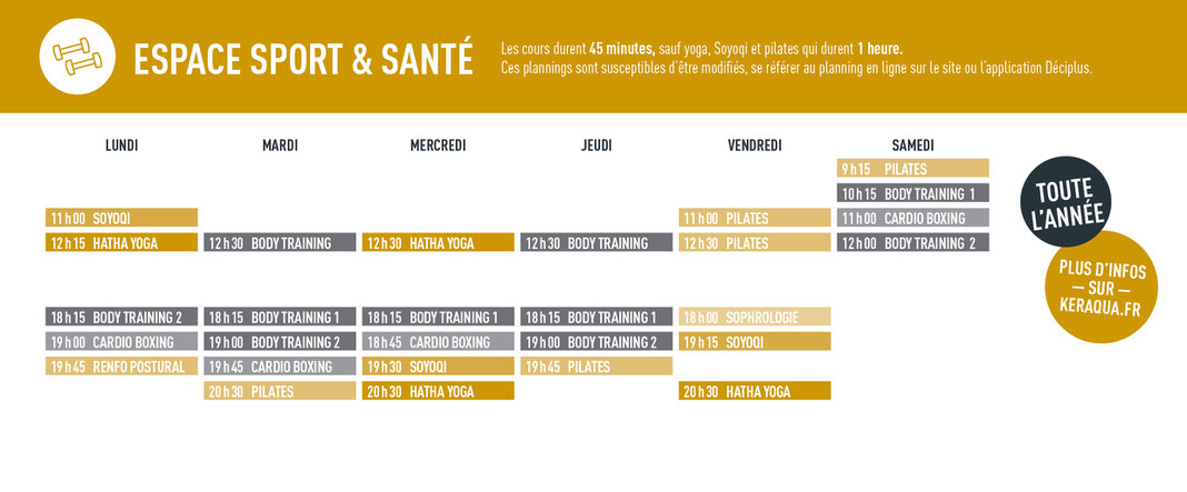 planning keraqua thorigné sport