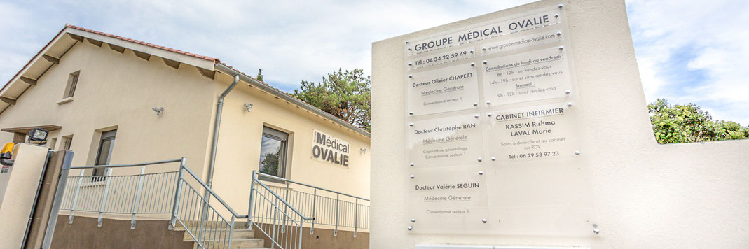 Cabinet groupe médical Ovalie à Montpellier - Accueil des docteurs généralistes Seguin, Chapert et Ran et des infirmières