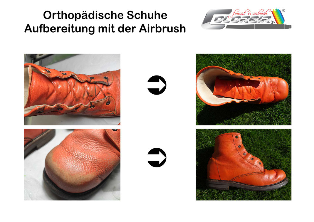 Orthopädische Schuhe Design Lackierung Restauration Aufbereitung Verschönerung